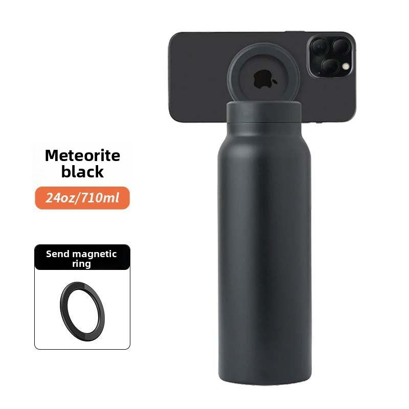 Stainless Steel Magnetic Insulated Water Bottle with Phone Holder