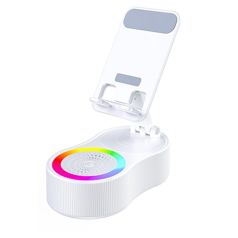 Five-in-One Folding Desktop Phone Stand with Charging Speaker Light