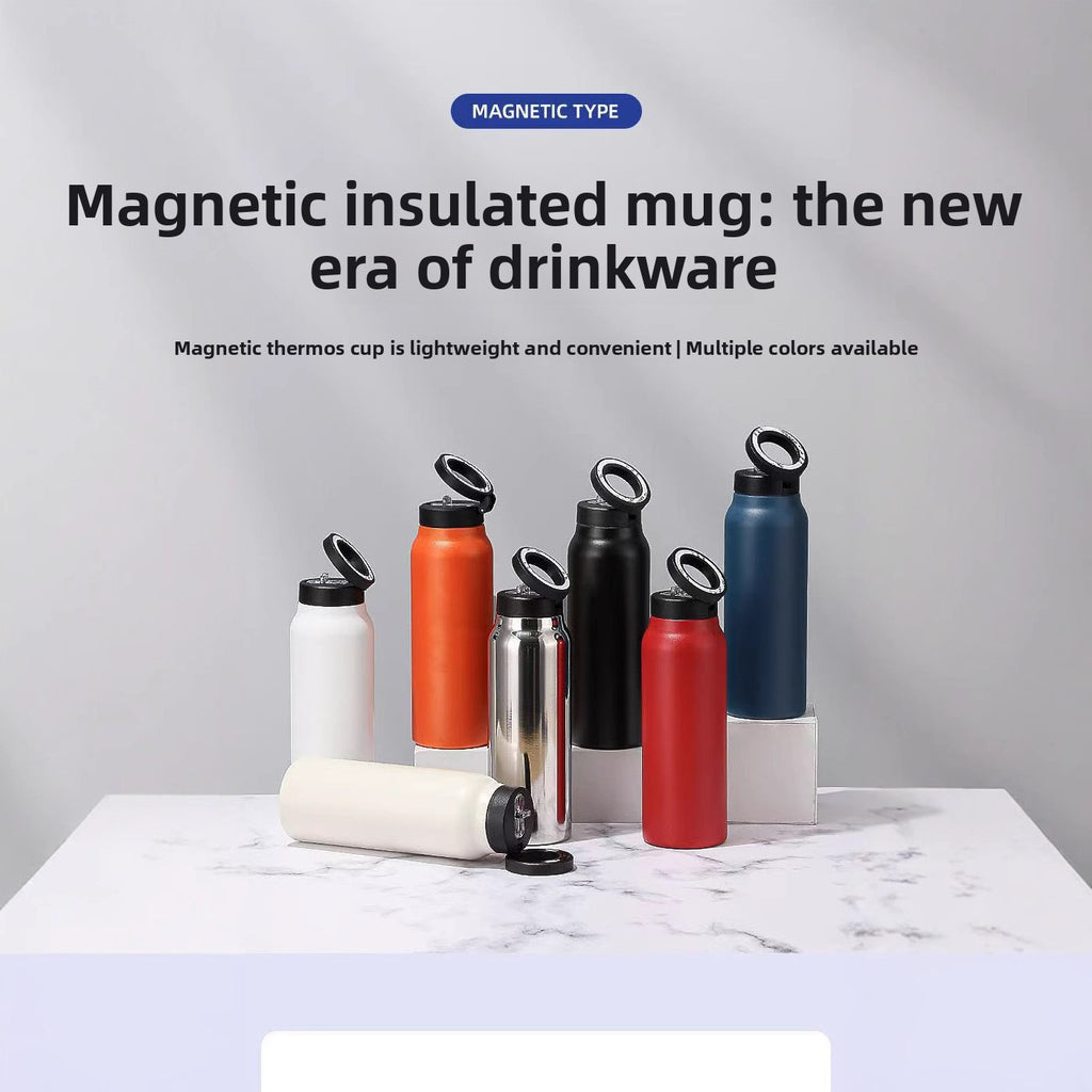 Stainless Steel Magnetic Insulated Water Bottle with Phone Holder